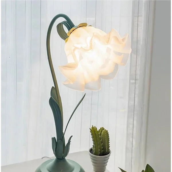 Verstellbare Vintage Blumen Tischlampe