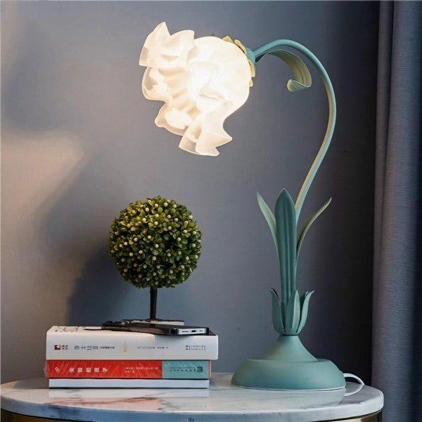 Verstellbare Vintage Blumen Tischlampe