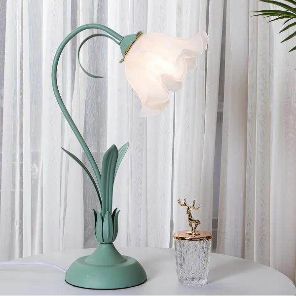 Verstellbare Vintage Blumen Tischlampe