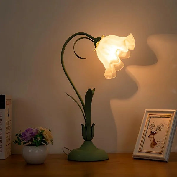 Verstellbare Vintage Blumen Tischlampe