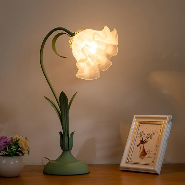 Verstellbare Vintage Blumen Tischlampe