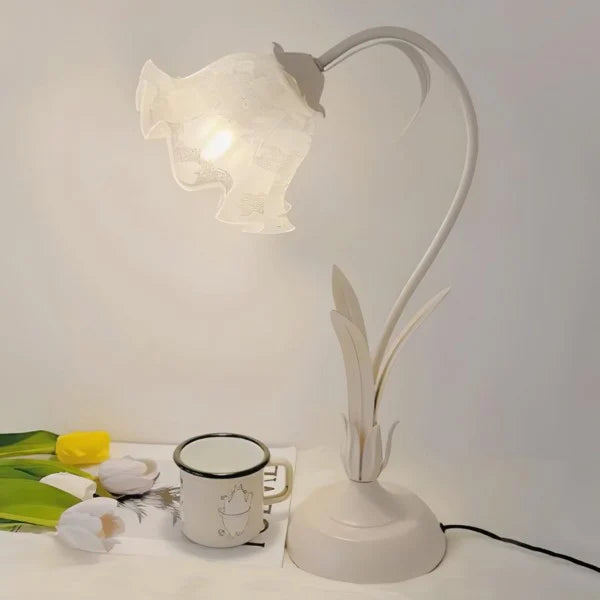 Verstellbare Vintage Blumen Tischlampe