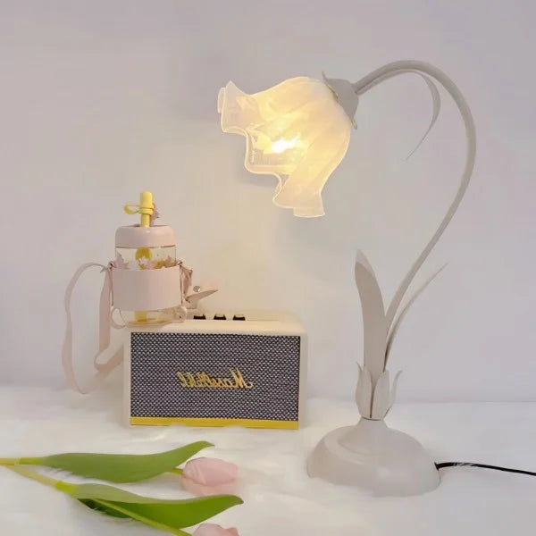 Verstellbare Vintage Blumen Tischlampe