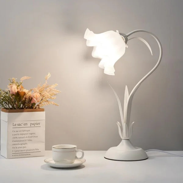 Verstellbare Vintage Blumen Tischlampe
