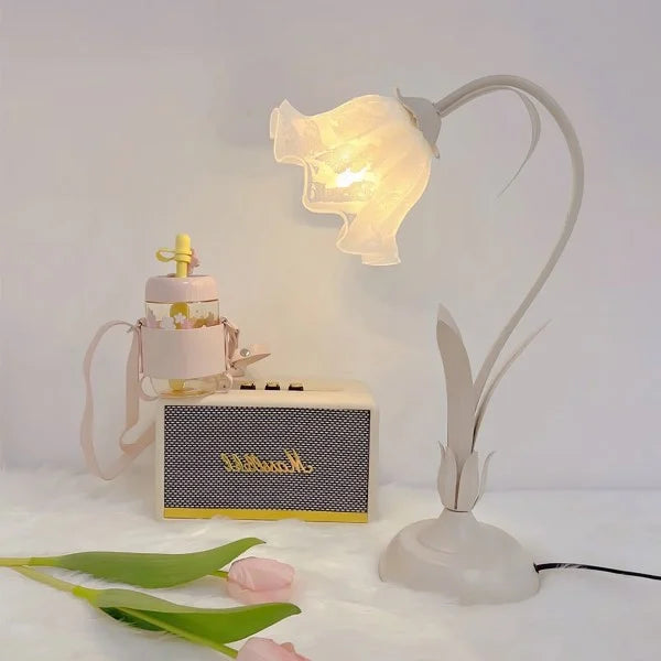 Verstellbare Vintage Blumen Tischlampe