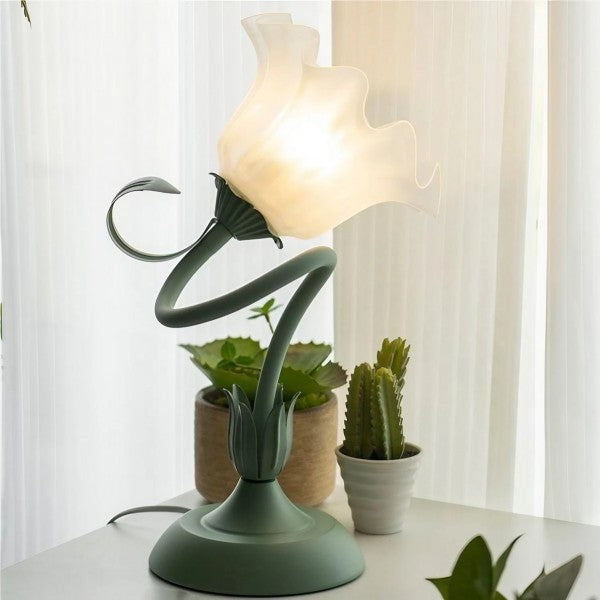 Verstellbare Vintage Blumen Tischlampe