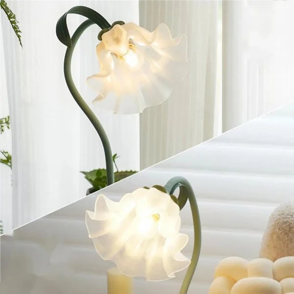 Verstellbare Vintage Blumen Tischlampe